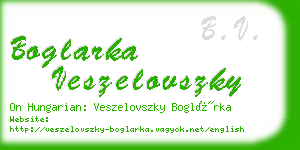 boglarka veszelovszky business card